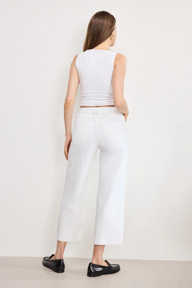 Good American Good Waist Cropped Palazzo