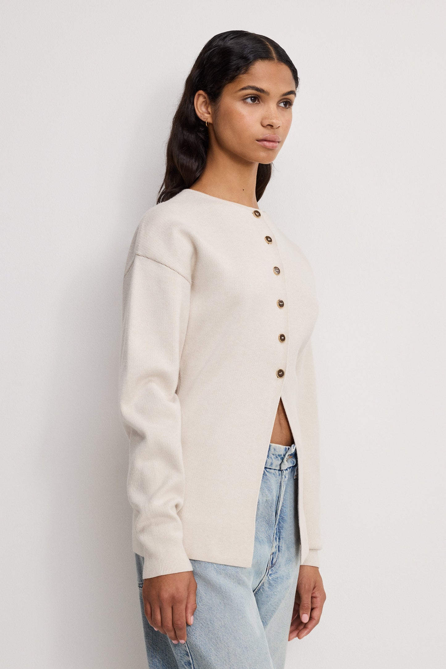 Good American Exaggerated Sleeve Cardigan