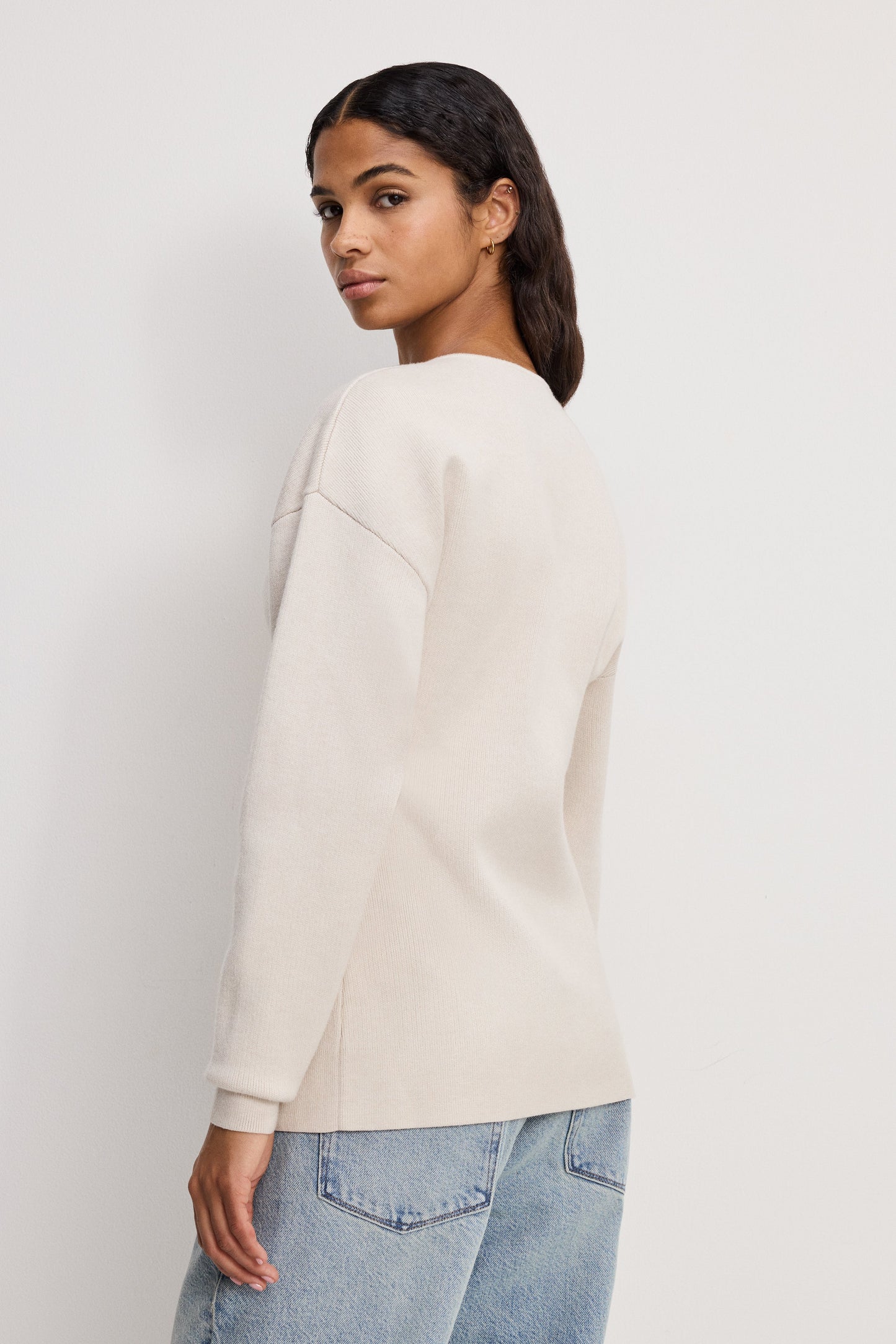 Good American Exaggerated Sleeve Cardigan