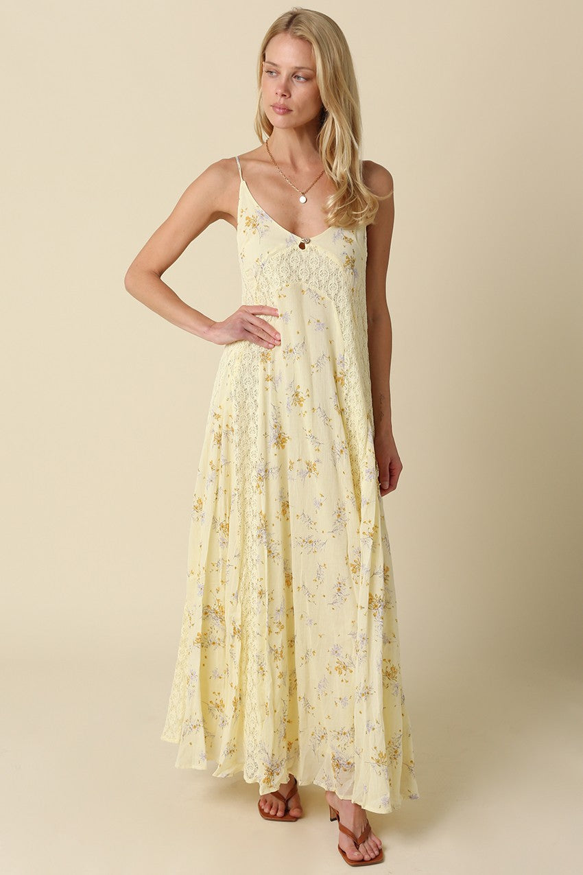 Floral Open Back Maxi