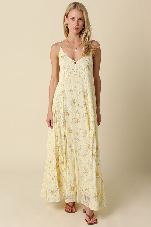 Floral Open Back Maxi