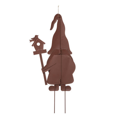 36"H Metal Gnome Yard Stakes or Wall Decor, Set of 3