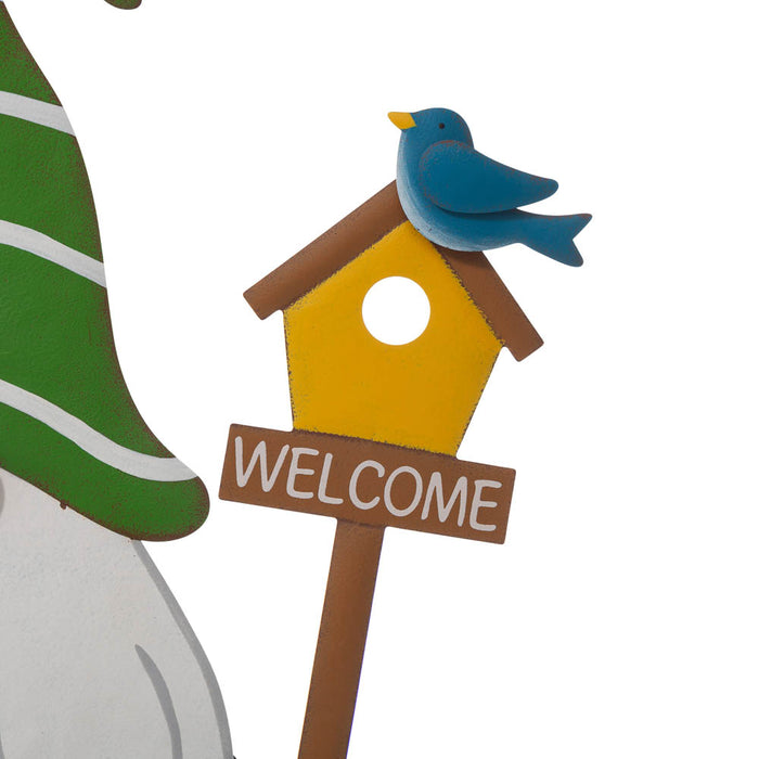 36"H Metal Gnome Yard Stakes or Wall Decor, Set of 3