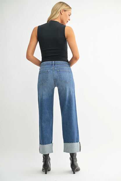 JBD Scissor Cut Slim Wide Leg
