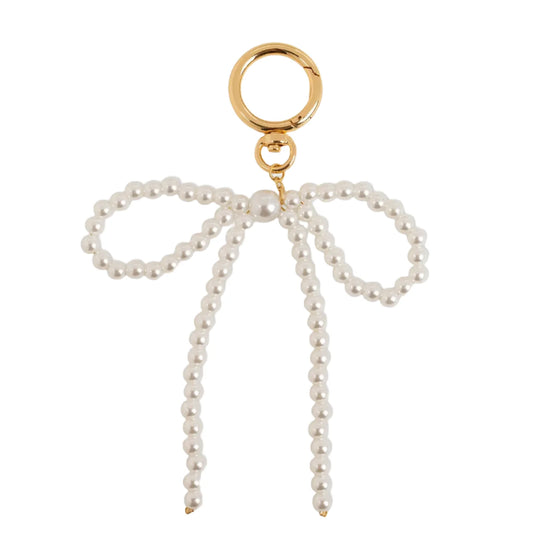 Pearl Bow Bag Charm