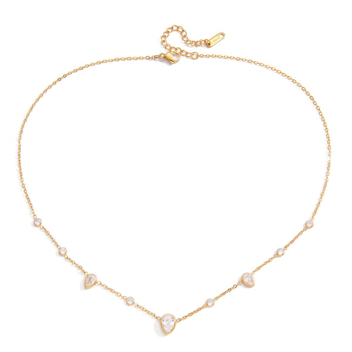 Multi Gem Non-Tarnish Necklace
