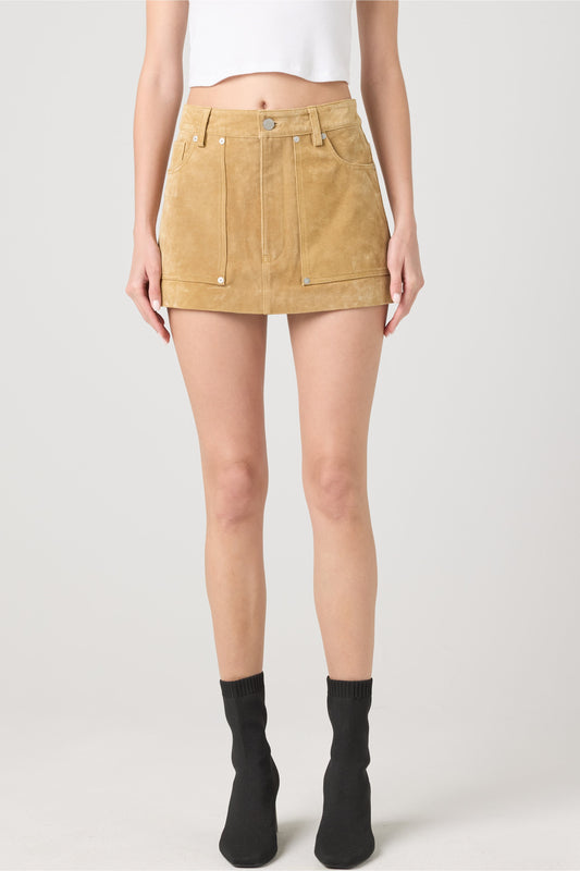 Blank NYC Micro Mini Suede Skirt