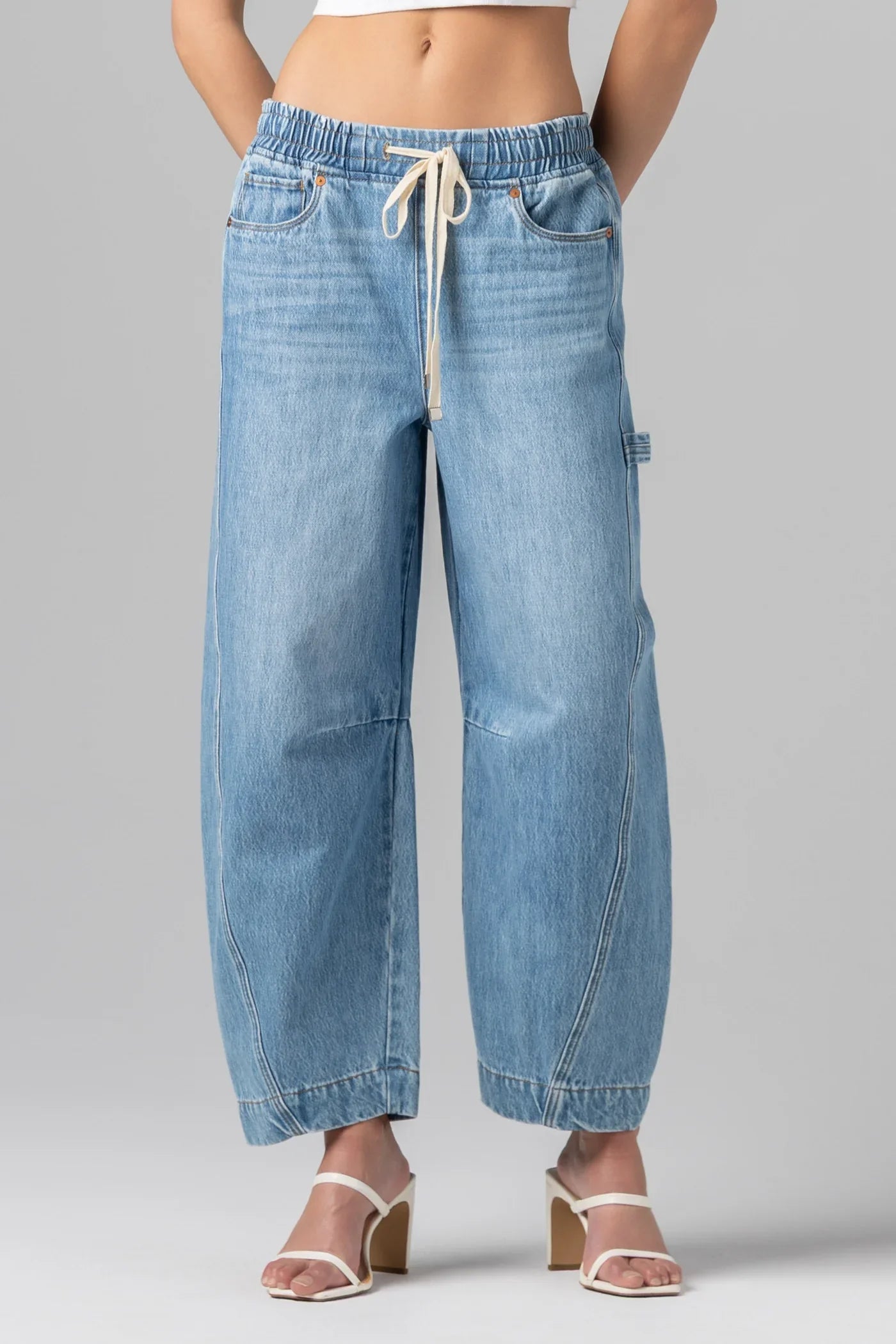 Blank NYC Low Waist Drawstring Barrel Jean