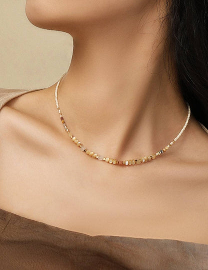 Bohemian Shell Colorful Beaded Choker Necklace