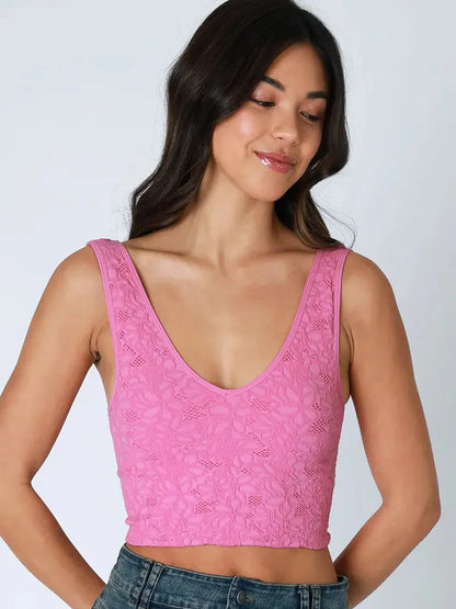 Niki Biki Lace V-Neck Tank