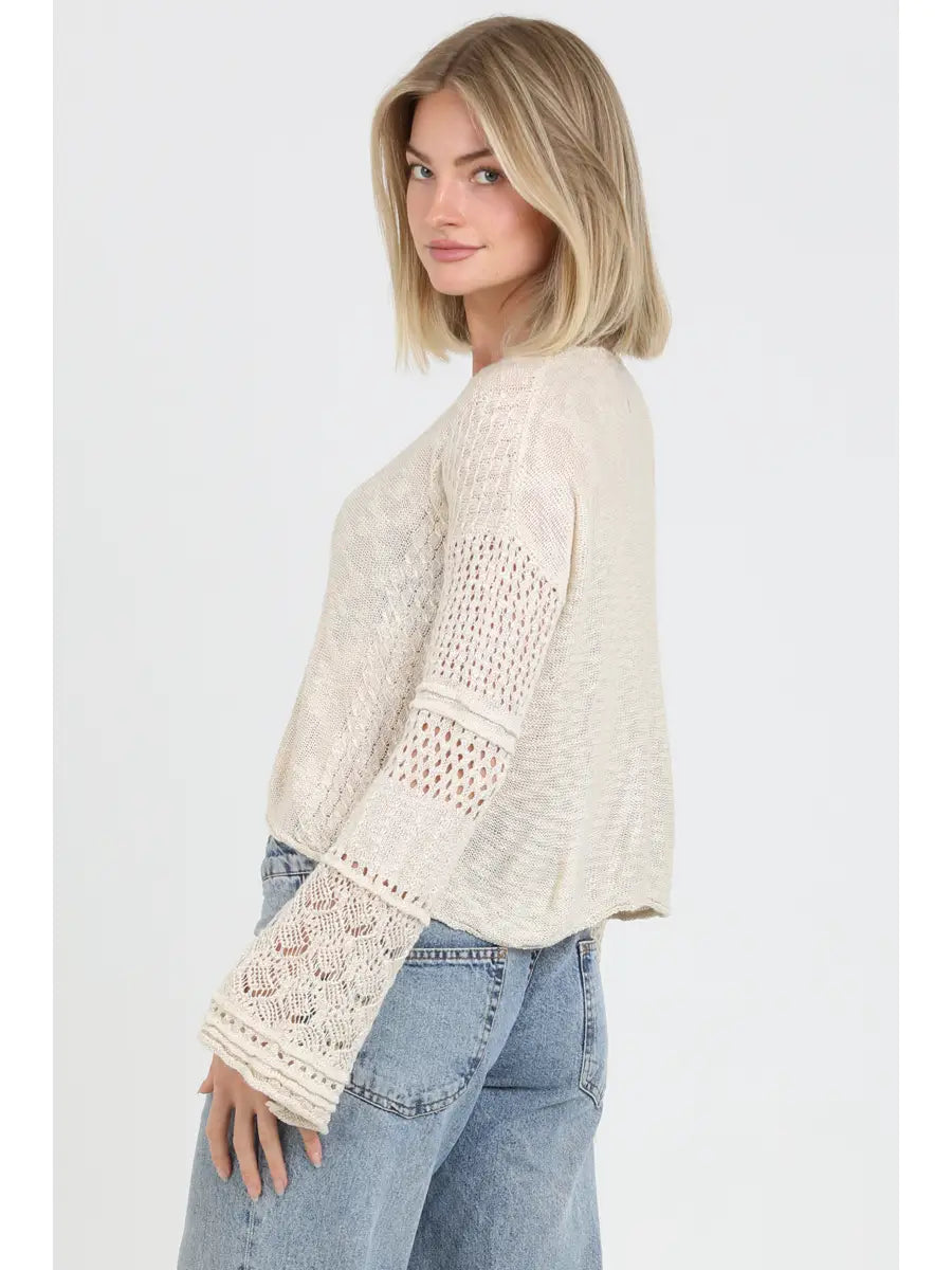 Bell Sleeve Light Weight Pullover