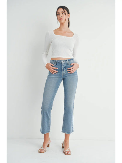 Just Black Denim Slim Cropped Bootcut