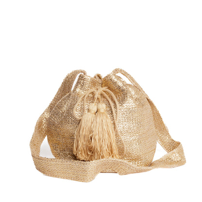 Metallic Bucket Bag