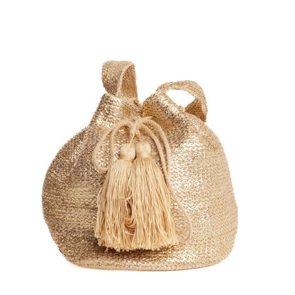 Metallic Bucket Bag