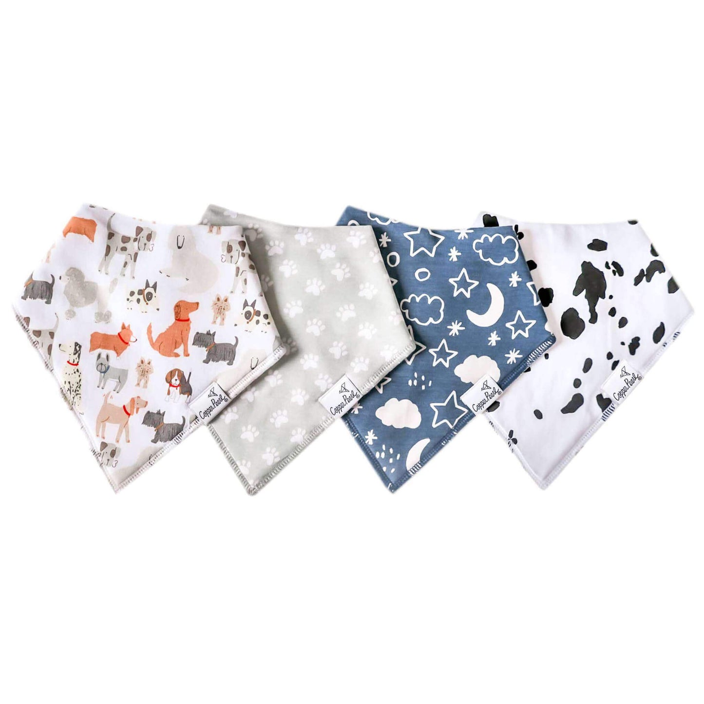 4 Pack Baby Bandana Bibs - Rufus