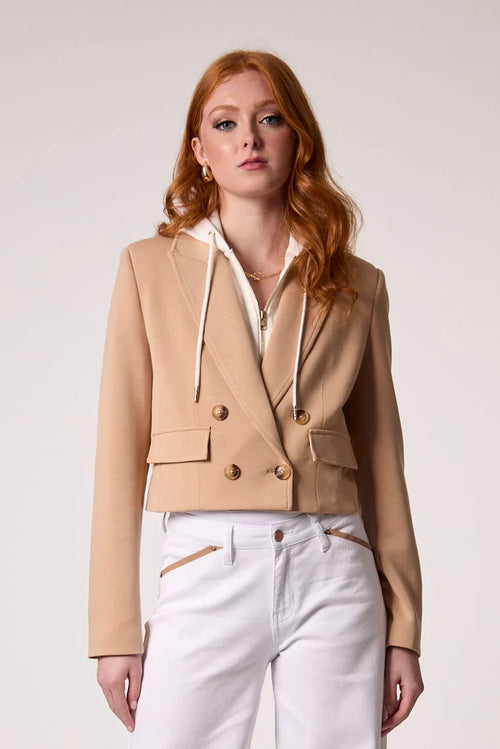 Chloe Cropped Hooded Blazer