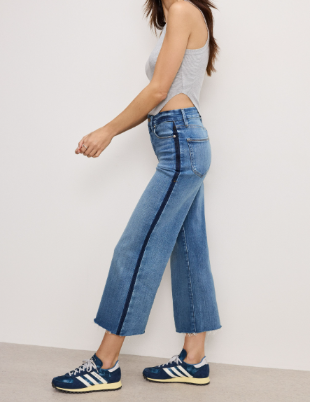 Good American Tuxedo Shadow Palazzo Crop Jean