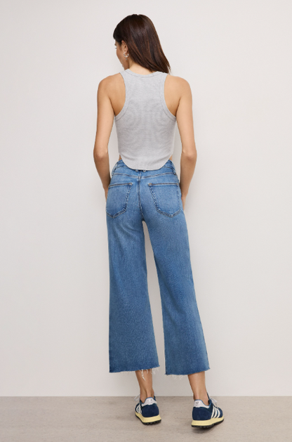 Good American Tuxedo Shadow Palazzo Crop Jean