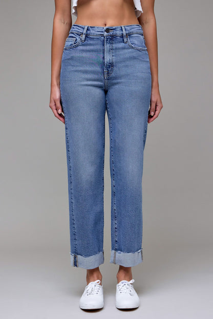 Hidden Ella High Rise Straight Cuff Jean