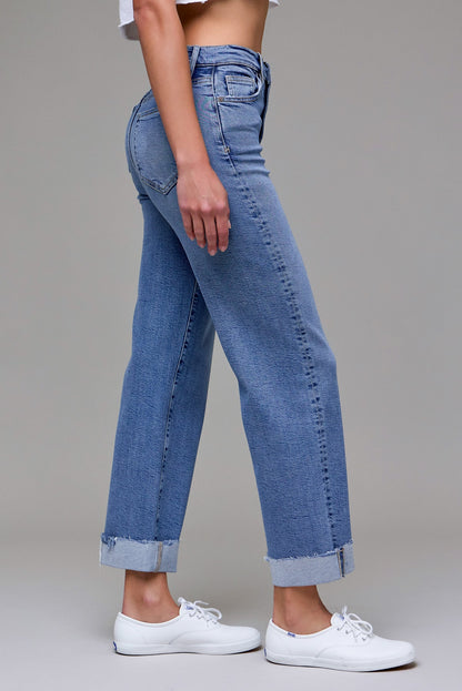 Hidden Ella High Rise Straight Cuff Jean