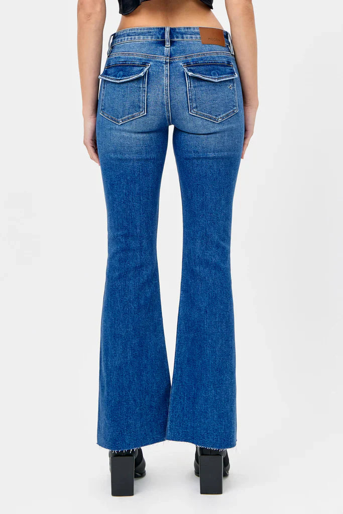Hidden Happi Flare Patch Pocket Jeans