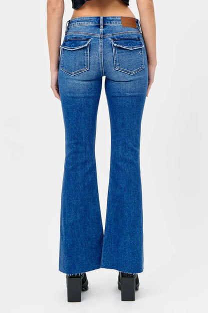 Hidden Happi Flare Patch Pocket Jeans