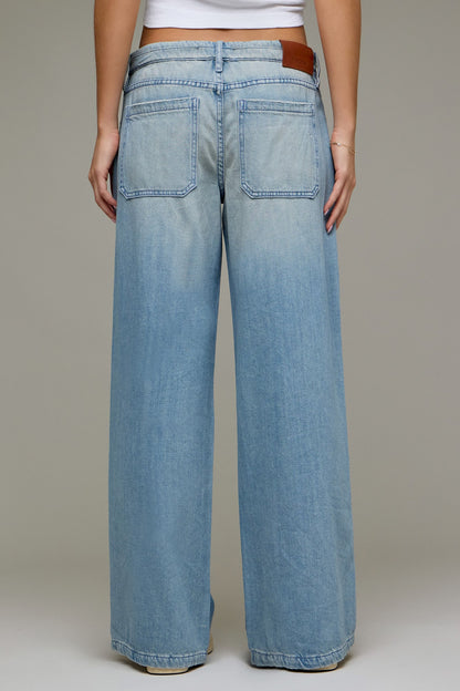 Hidden Super Soft Drawstring Mid Rise Wide Leg