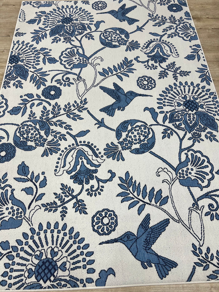 Outdoor Blue Bird Rug