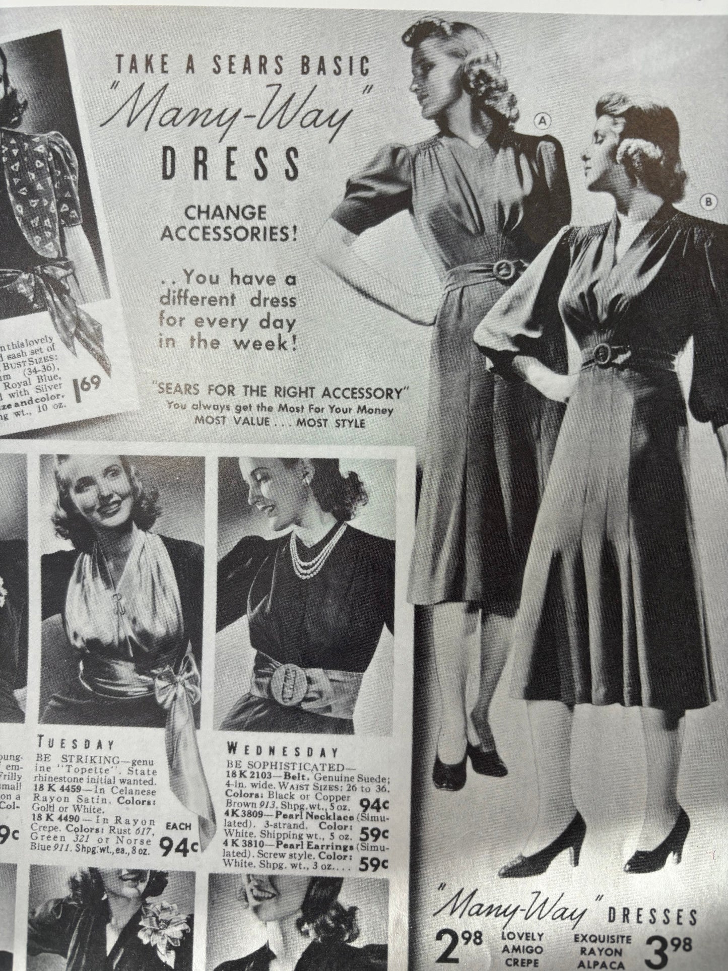 1940s Stanwyck Dress - Racing Green