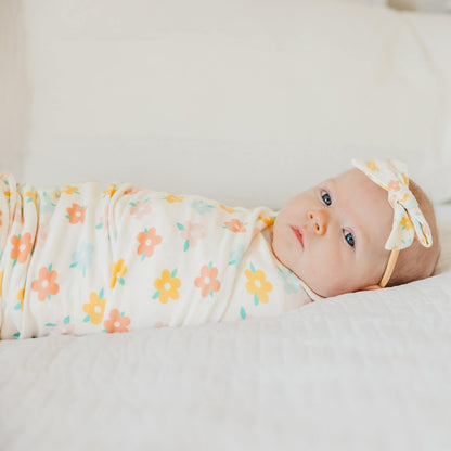 Knit Swaddle Blanket - Daisy