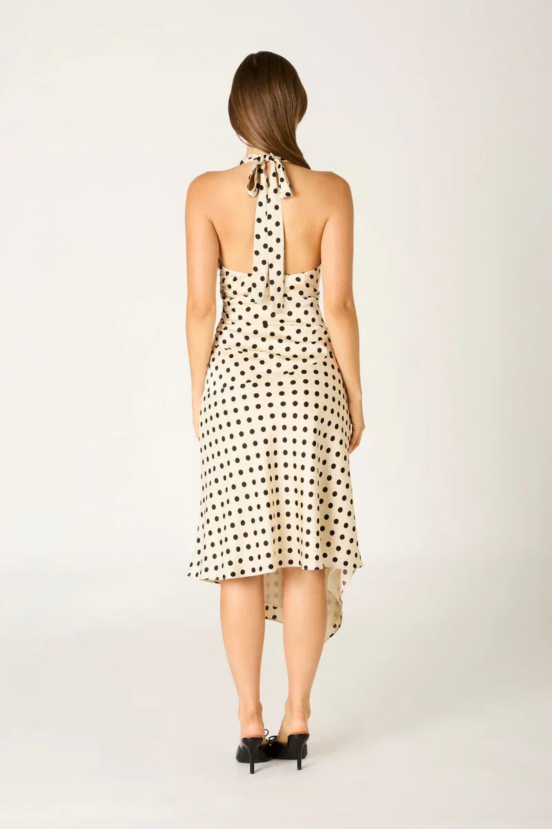 Halter Polka-Dot Mini Dress