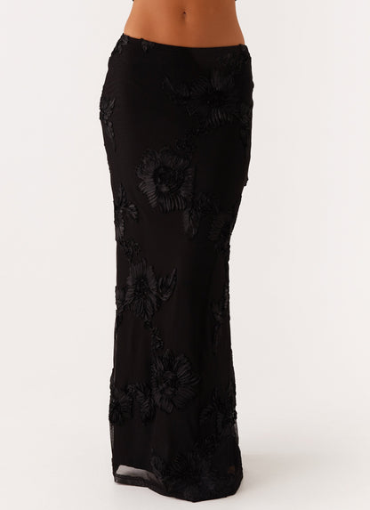 Radiate Maxi Skirt - Black