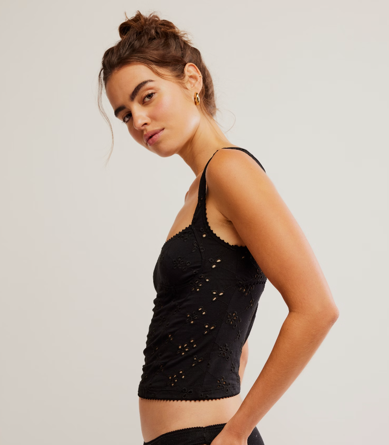 Free People Full Bloom Eyelet Cami