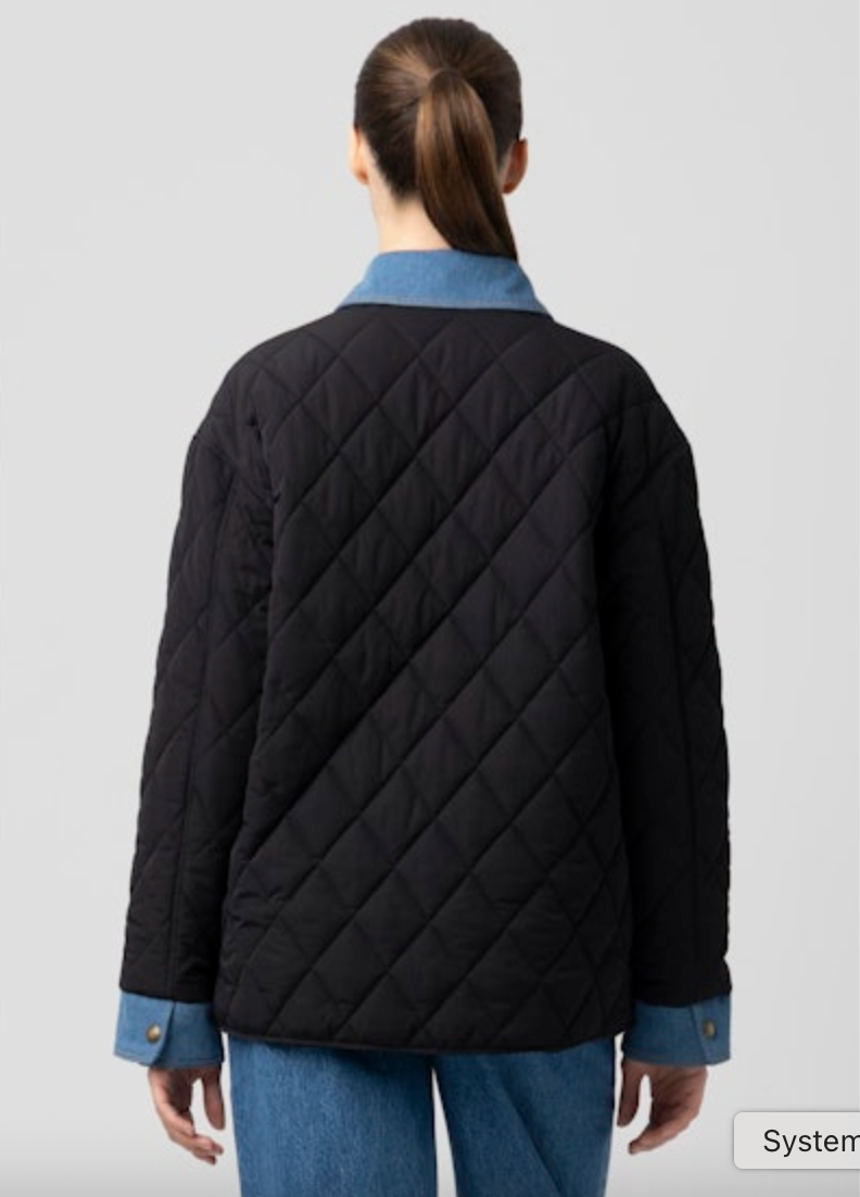 Quilted Denim Short Jacket