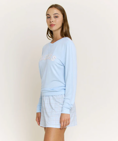 Honeydew Sweetheart Long Sleeve Shortie Set