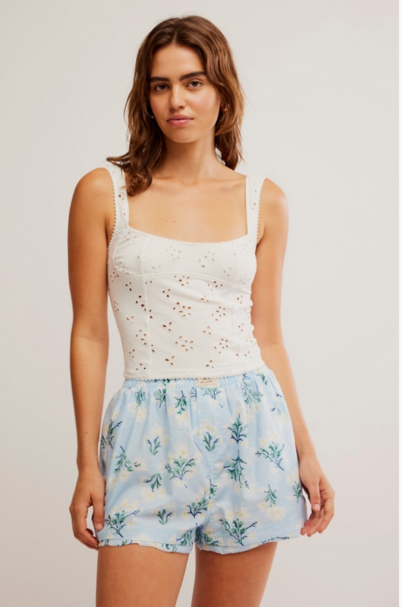 Free People Full Bloom Eyelet Cami