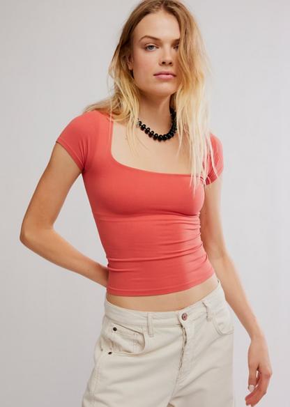 Free People Clean Lines Baby Tee