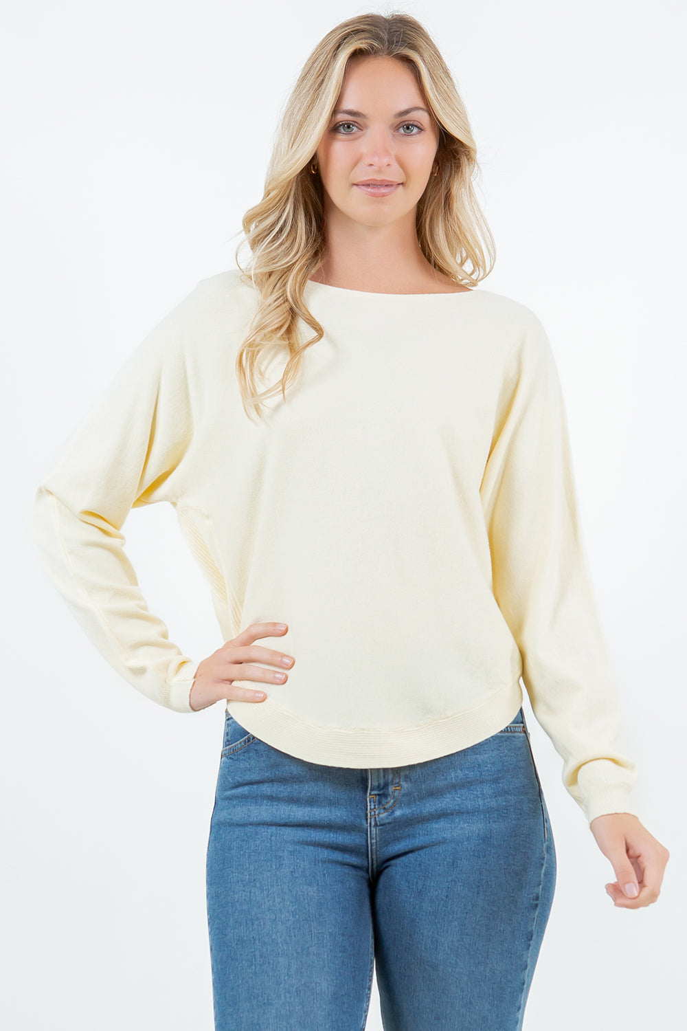 Rounded Hem Sweater