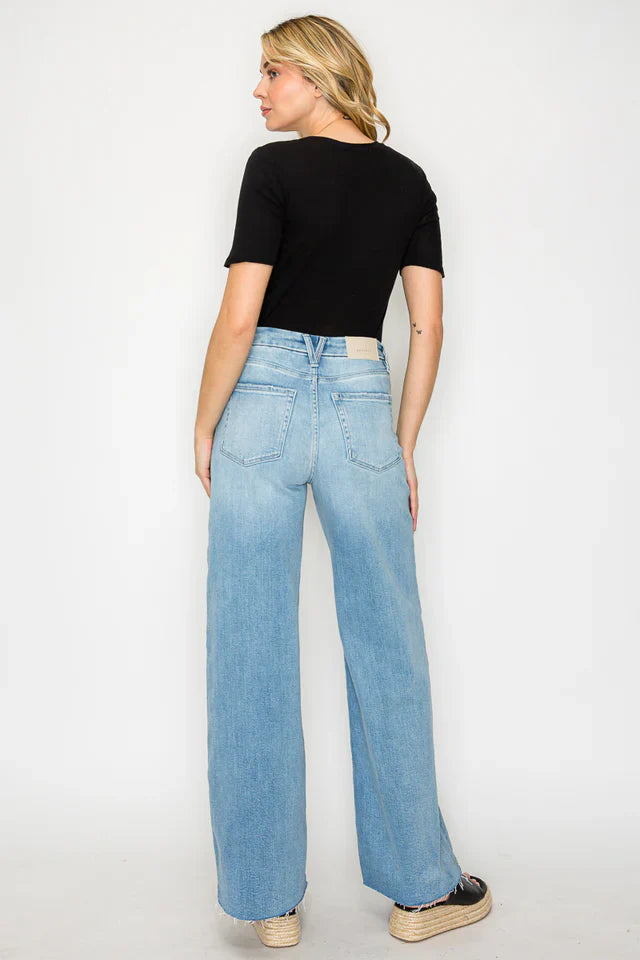 Artemis - Mid Rise Seam Front Wide Leg