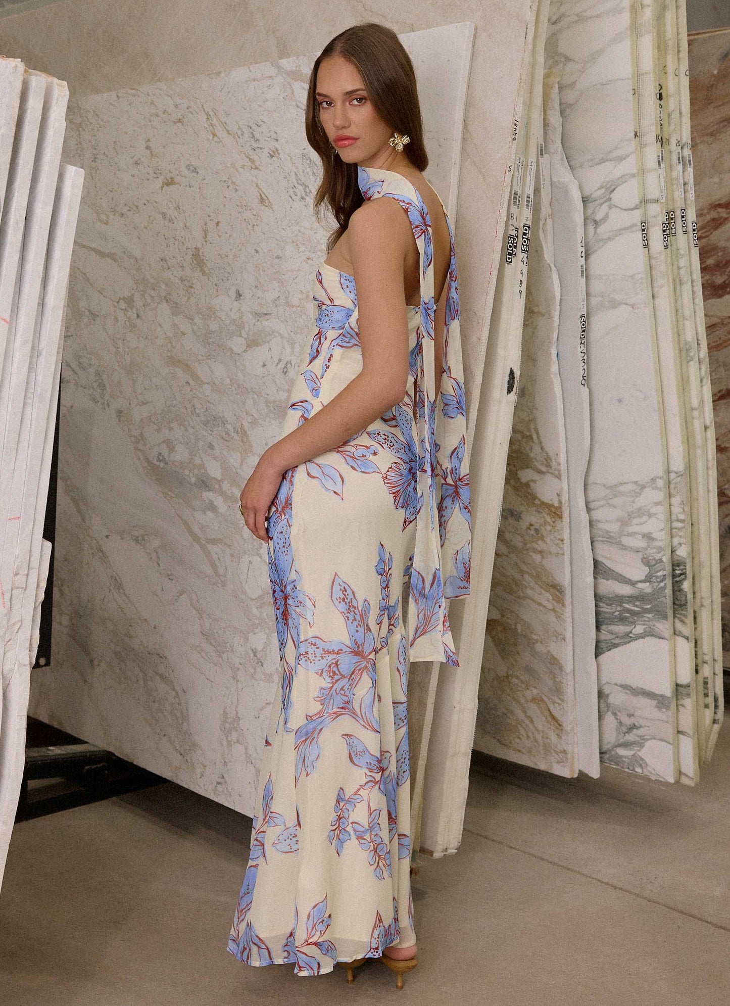 Under The Pagoda Maxi Dress - Violet Blossom