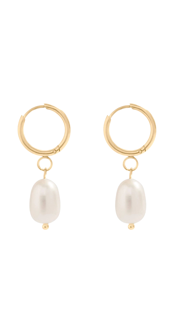 Freshwater Pearl Huggie Earrings