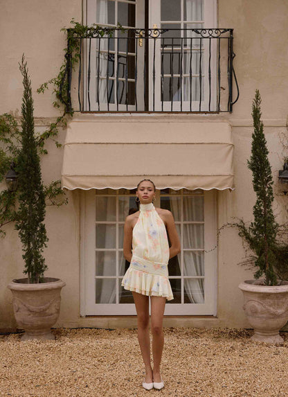 Willow Chiffon Mini Dress - Spring Meadow