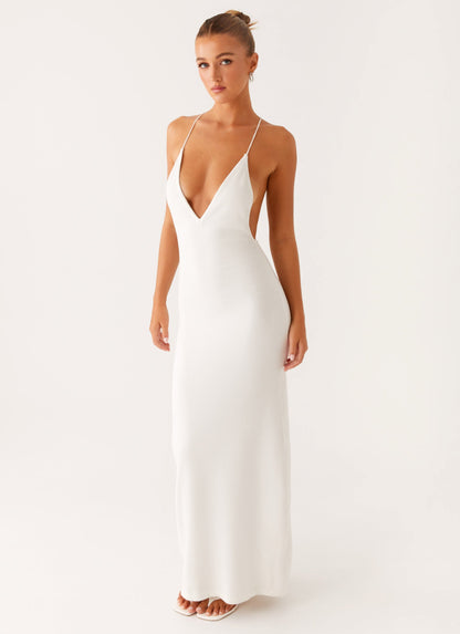 Yalina Knit Maxi Dress - Ivory