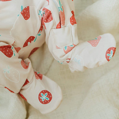 Zip-Up Footie Pajama - Strawberry