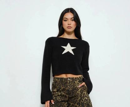 Aria Star Knit Sweater Top