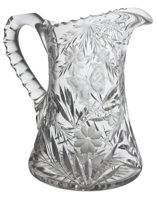 ABP cut glass Butterfly pitcher American brilliant Pairpoint