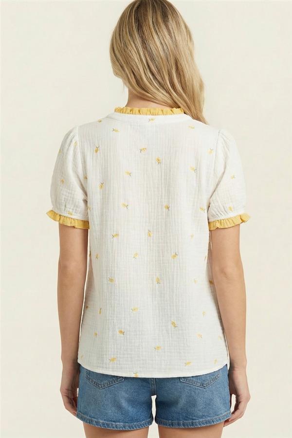 Addison Lemons Short Sleeve Top