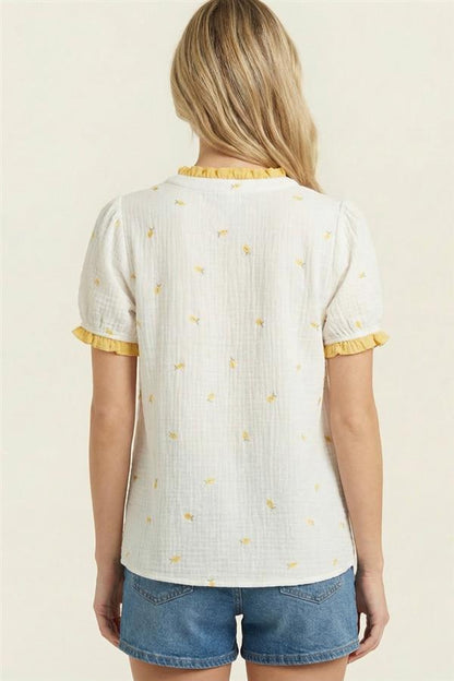 Addison Lemons Short Sleeve Top