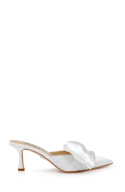 White | Alaya Pointed Toe Mules