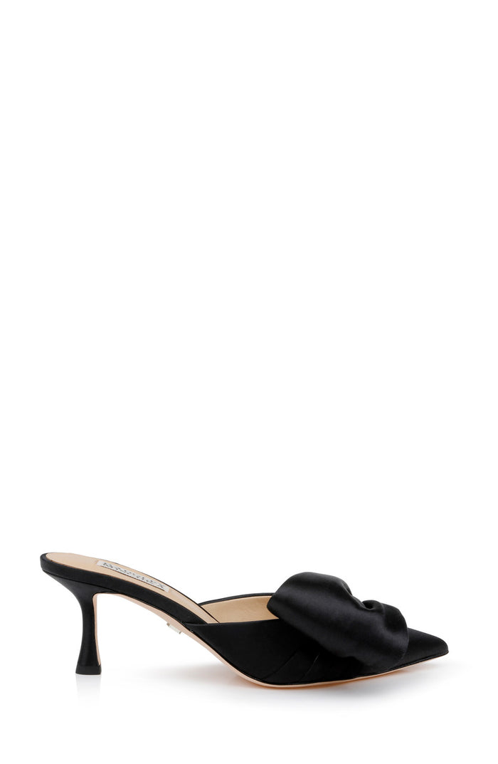 Black | Alaya Pointed Toe Mules